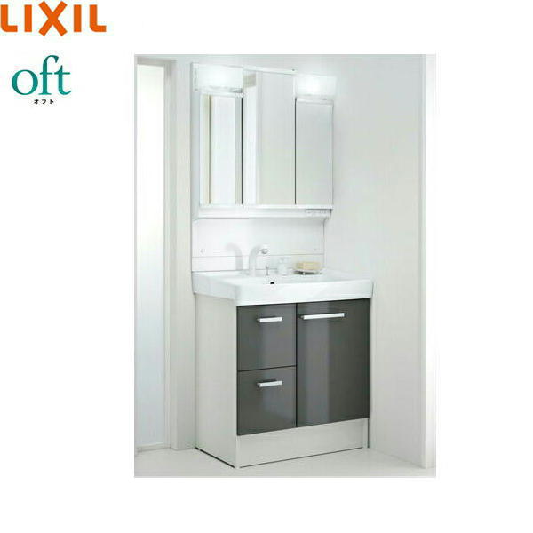 【12/1(日)限定！エントリー＆抽選で最大100％還元のチャンス！※上限あり】FTV1H-755SY-W+MFTV1-753TXJU リクシル LIXIL オフト 洗面化粧台セット セット間口750 送料無料