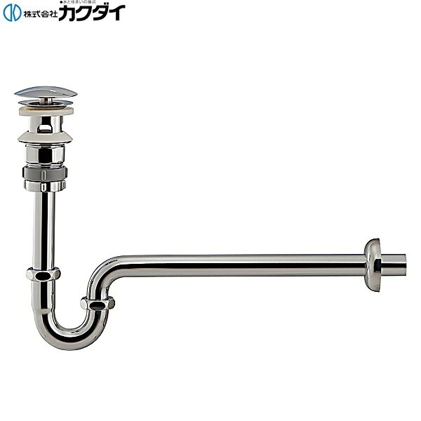 カクダイ [KAKUDAI] 432-522-25 海外横穴Pトラップ(化粧キャップつき) ●はさみ込み厚26~35ミリ ●オーバーフロー付き洗面ボウル・手洗器用 ●使用温度:1~50°C ●ポップアップなし 材質: 黄銅、ABSKAKUDAI 432 522 25