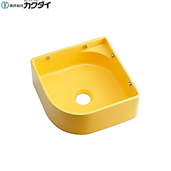 カクダイ [KAKUDAI] 壁掛手洗器 493-048-Y カラー: イエロー 材質: 陶器製 壁掛専用 質量: 3.5kg ビス・プラグ付き 水栓・排水金具・止水栓は含まれていません。 製品の外観・寸法にバラつきがあります。KAKUDAI 493 048 Y
