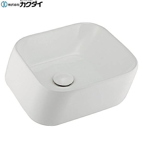 カクダイ [KAKUDAI] 493-239-W 置型手洗器 ●切込寸法φ90ミリ ●陶器製化粧キャップ付き 材質: 陶器製KAKUDAI 493 239 W