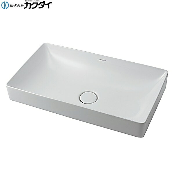 カクダイ [KAKUDAI] DU-2355600000 半埋洗面ボウル ●専用排水金具・陶器製化粧キャップ付き ●固定金具付き 材質: 陶器製KAKUDAI DU 2355600000