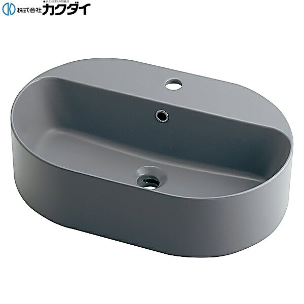 カクダイ [KAKUDAI] LY-262002V-MGY 置型洗面ボウル ●容量10.5L ●オーバーフロー付き 材質: 陶器製KAKUDAI LY 262002V MGY