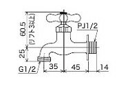 K126D KVKガーデニング水栓 送料無料