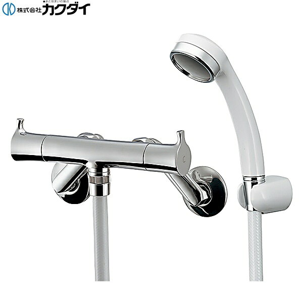 カクダイ [KAKUDAI] 139-024 2ハンドルシャワー専用混合栓 ●上部 水側:104-015 湯側:104-016 ●シャワーホース接続ネジG1/2 ●シャワーホース長さ1.6m ●シャワーブース用KAKUDAI 139 024