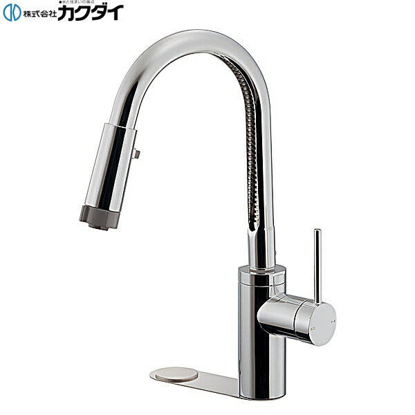 乐天商城 - 187-001K カクダイ KAKUDAI シングルレバー混合栓 シャワー・キレイプレートつき 送料無料