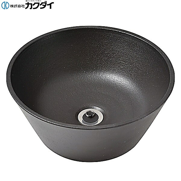 カクダイ [KAKUDAI] 270-005-D ガーデンパン ●排水金具付き(呼40・50VU管用) ●ゴム栓付き(くさりなし) 材質: 陶器(信楽焼)KAKUDAI 270 005 D