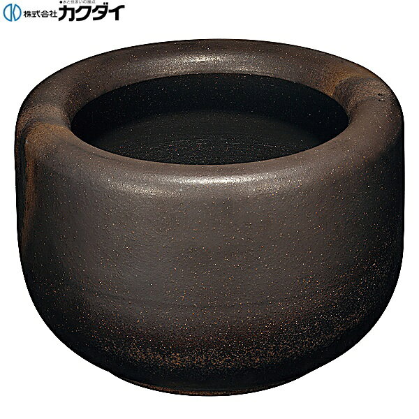 カクダイ [KAKUDAI] 270-006-G ガーデンパン ●排水金具付き(呼40・50VU管用) ●ゴム栓付き(くさりなし) 材質: 陶器(信楽焼)KAKUDAI 270 006 G