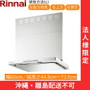 OGR-REC-AP602LFW リンナイ RINNAI レンジフード オイルスマッシャー・スリム型 幅60cm 壁面取付タイプ フロストホワイト 排気左向きタ...