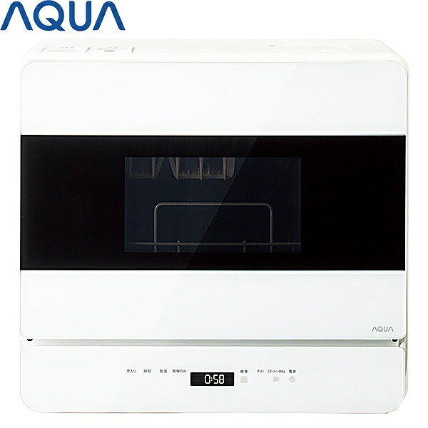 アクア[AQUA]大容量 食器洗い乾燥機 ADW-L40B(W) 標準収納容量 40点 タンク給水・分岐水栓給水対応 タンク容量 約5L 外形寸法 幅550 x 奥行360 x 高さ500mm 質量 約17.5kg 温風乾燥・送風乾燥 カラー ホワイトAQUA ADW L40B W