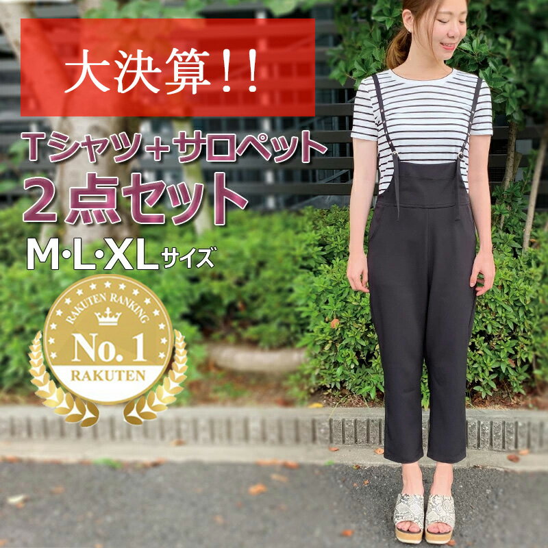 早い者勝ち！在庫処分!!! 3880円→2580円 なくなり次第終了!!! 送料無料★Tシャツ付きサロペット◆ サロペット ボーダー 半袖 Tシャツ セ..