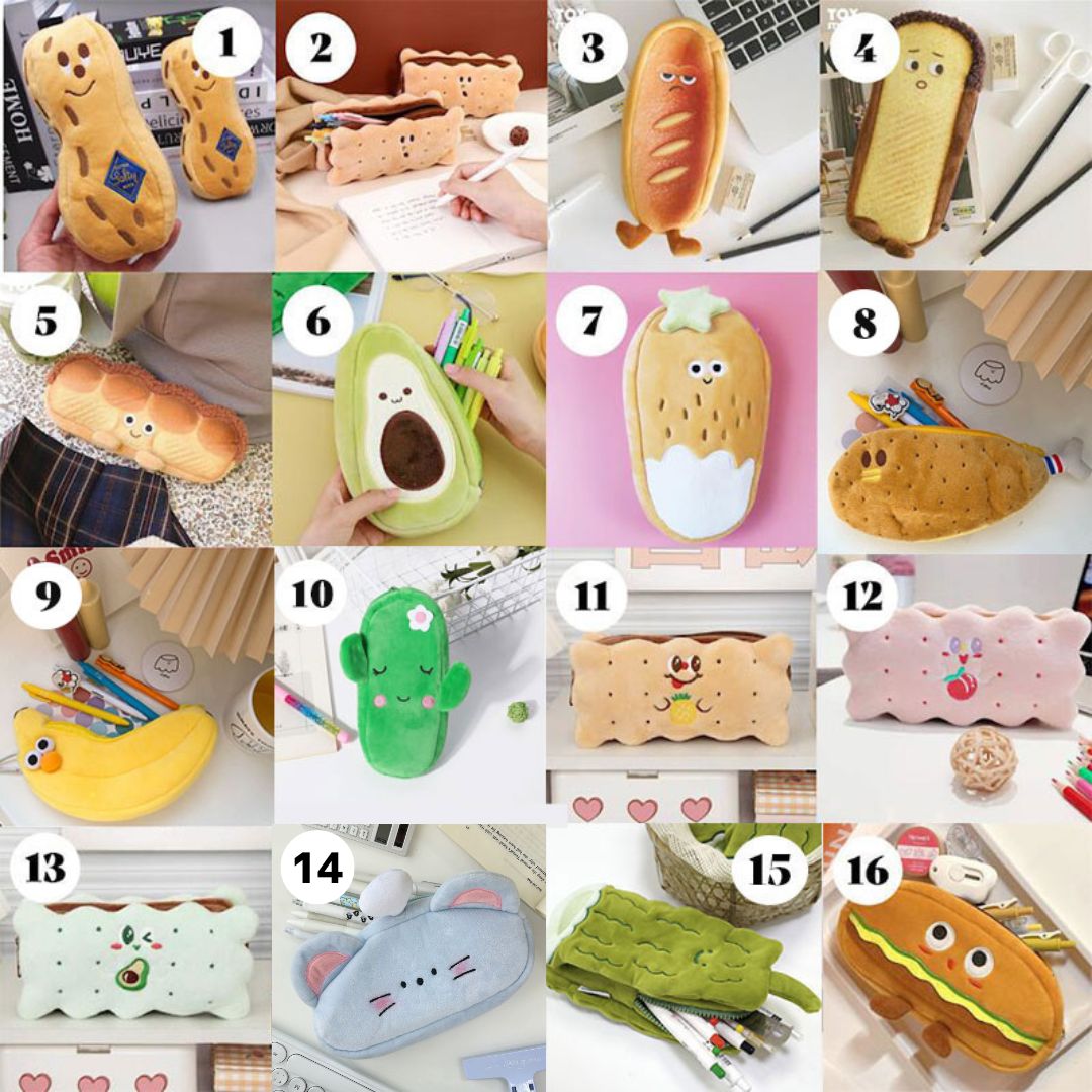 送料無料【1～40番】ペンケース 筆箱 小学生 中学生 高校生 韓国 大容量 ぬいぐるみ キャラクター おもしろ ユニーク 個性的 入学祝い プレゼント 無料ラッピング ポーチ マルチケース クッキー ふでばこ 文房具 筆記用具 新学期 ガジェットポーチ 収納 女の子 男の子 waterelain-10002517 韓国雑貨 にこにこ堂 サンプル画像2