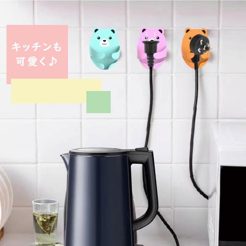 【送料無料】コンセントフック◆ 収納 収納フック 壁 スリム リビング 便利グッズ かわいい おしゃれ インテリア 北欧 配線整理 収納フック コンセント収納 大好評 コンセント 粘着式 収納用品 充電コード 電源 便利 ケーブルホルダー 充電コード 電源 コンセント waterelain-10003254 韓国雑貨 にこにこ堂 サンプル画像2