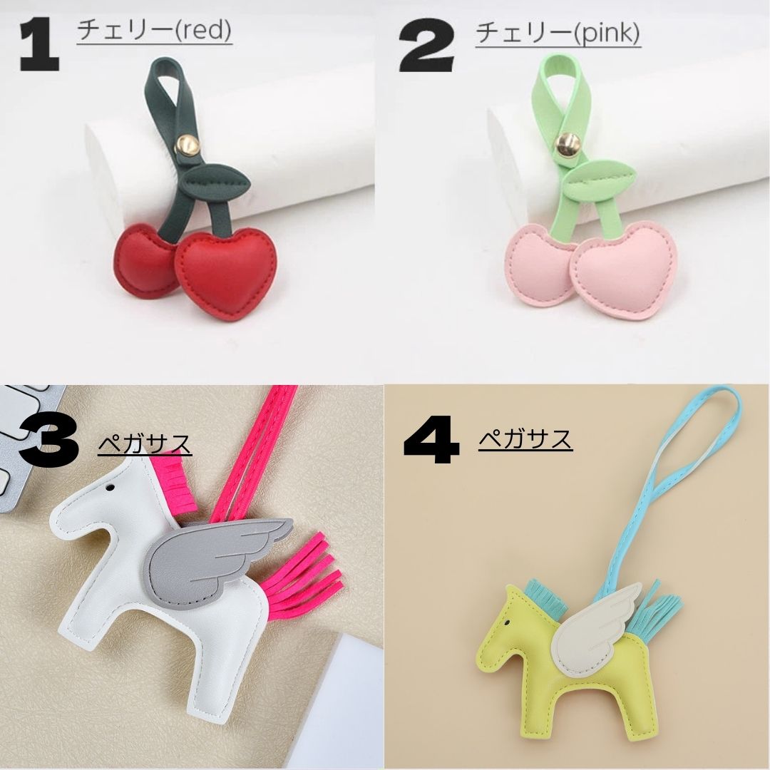 【アウトレット】 バッグチャーム★OUTLET 訳あり キーホルダー チャーム ロデオ ペガサス チェリー フラワー クロワッサン レザーチャーム おしゃれ かわいい 雑貨 小物 バッグアクセサリー 韓国 大人気 韓国チャーム waterelain-10006476 韓国雑貨 にこにこ堂 サンプル画像3