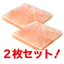 【2枚セット】ヒマラヤ岩塩プレートMサイズ2枚 遠赤外線効果で食材をジューシーに仕上げる焼肉プレート BBQ ソロキャンプにもおススメ 牛肉牛タン海鮮に【全国送料無料】