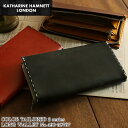 KATHARINE HAMNETT LONDON キャサリンハムネットロンドン カラーテーラード2 ラウンドファスナー長財布 小銭入れあり ブランド 普段使い タウン デイリー ビジネス カジュアル オシャレ 牛革 本革 レザー 革 人気 財布 サイフ さいふ メンズ 490-58707