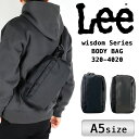 リー Lee ボディバッグ 軽量 wisdom A5 ブランド シンプル 高級 マット ラバー調 合皮 合成皮革 斜め掛け メンズ レディース 通勤 通学 ロゴ...