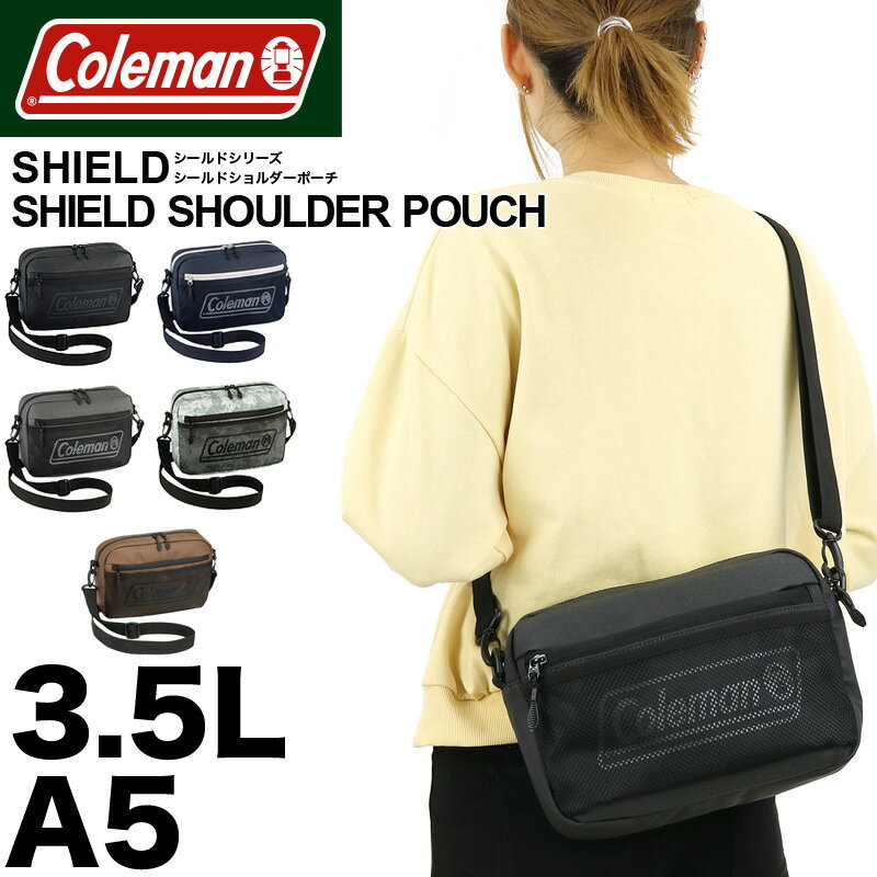 コールマン ショルダーバッグ メンズ コールマン ショルダーバッグ レディース 斜めがけ 大人 小さめ ミニ Coleman SHIELD シールド SHIELD SHOULDER POUCH ミニショルダーバッグ メンズ ショルダーポーチ 撥水 斜め掛けバッグ A5 シールドショルダーポーチ 女性 男性 ブランド 旅行 アウトドア フェス