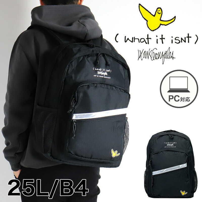 (ワットイットイズント) アート・バイ・マークゴンザレス 25L 大容量 リュック 通学 中学生 高校生 大..