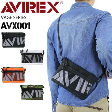AVIREX アヴィレックス サコッシュ ショルダーバッグ 斜めがけバッグ メンズ レディース 男女兼用 べージ VAGE AVX001 サコッシュバッグ ポーチ 軽量 アビレックス