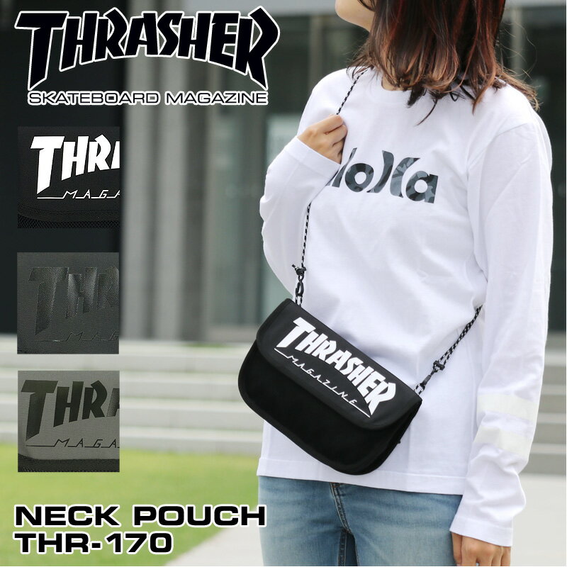 スラッシャー ショルダーバッグ レディース ブランド THRASHER Benchmark ベンチマーク THR-170 ミニショルダーバッグ ショルダーポーチ 斜め掛け 撥水 軽量 スポーツ 旅行 フェス アウトドア レジャー メンズ 正規品 オシャレ カジュアル 人気 鞄 カバン かばん バッグ