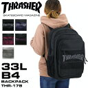 スラッシャー リュック メンズ スラッシャー リュック レディース 大容量 リュックサック THRASHER SCHOOL スクール THR-178 正規品 デイパック バックパック B4 A4 33L 通勤 通学 旅行 撥水 軽量 抗菌 消臭 PC収納 2ルーム メンズ ジュニア 大学生 高校生 中学生 人気 ブランド カジュアル オシャレ