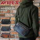 アビレックス ショルダーバッグ メンズ AVIREX 斜めがけ かっこいい ブランド 小さめ 拡張 エキスパンダブル 男女兼用 斜めがけバッグ ワンショルダーバ...