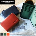 キャサリンハムネット 財布 二つ折り メンズ ブランド 本革 二つ折り財布 KATHARINE HAMNETT LONDON キャサリンハムネットロンドン MINERAL ミネラル 490-50703 札入れ ミドルウォレット セミなが財布 折財布 牛革 革 レザー カジュアル オシャレ 人気 さいふ サイフ