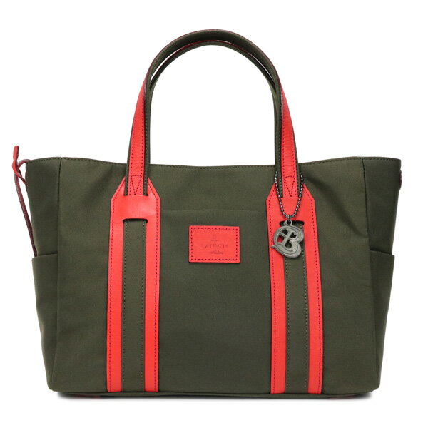 【超美品】LANVIN ミニトートバッグ カーキ LANVIN en Bleu ランバンオンブルー DROP ドロップ ドライビングトート