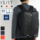 イズイット バッグ ビジネスバッグ メンズ ブランド IS/IT SAPHIR2 サフィール2 937514 3WAY ブリーフケース リュック ショルダーバッグ ビジネスリュック B4 A4 PC収納 ビジネス 通勤 出張 就活 合成皮革 ナイロン 牛革 メンズ ブランド カジュアル オシャレ 人気