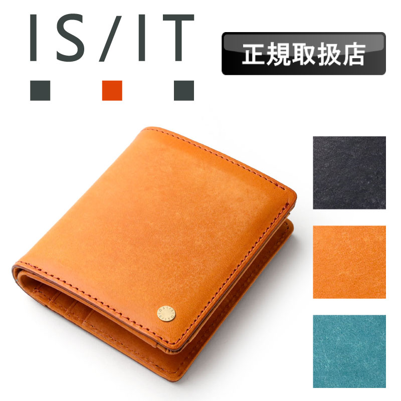 乐天商城 - イズイット 財布 二つ折り財布 メンズ ブランド 小銭入れ 本革 イタリアンレザー IS/IT 革小物 924603 折財布 札入れ トスカーナ コンパクト 小さめ レディース ユニセックス 軽量 牛革 革 レザー さいふ カジュアル オシャレ シンプル 人気 正規店 黒