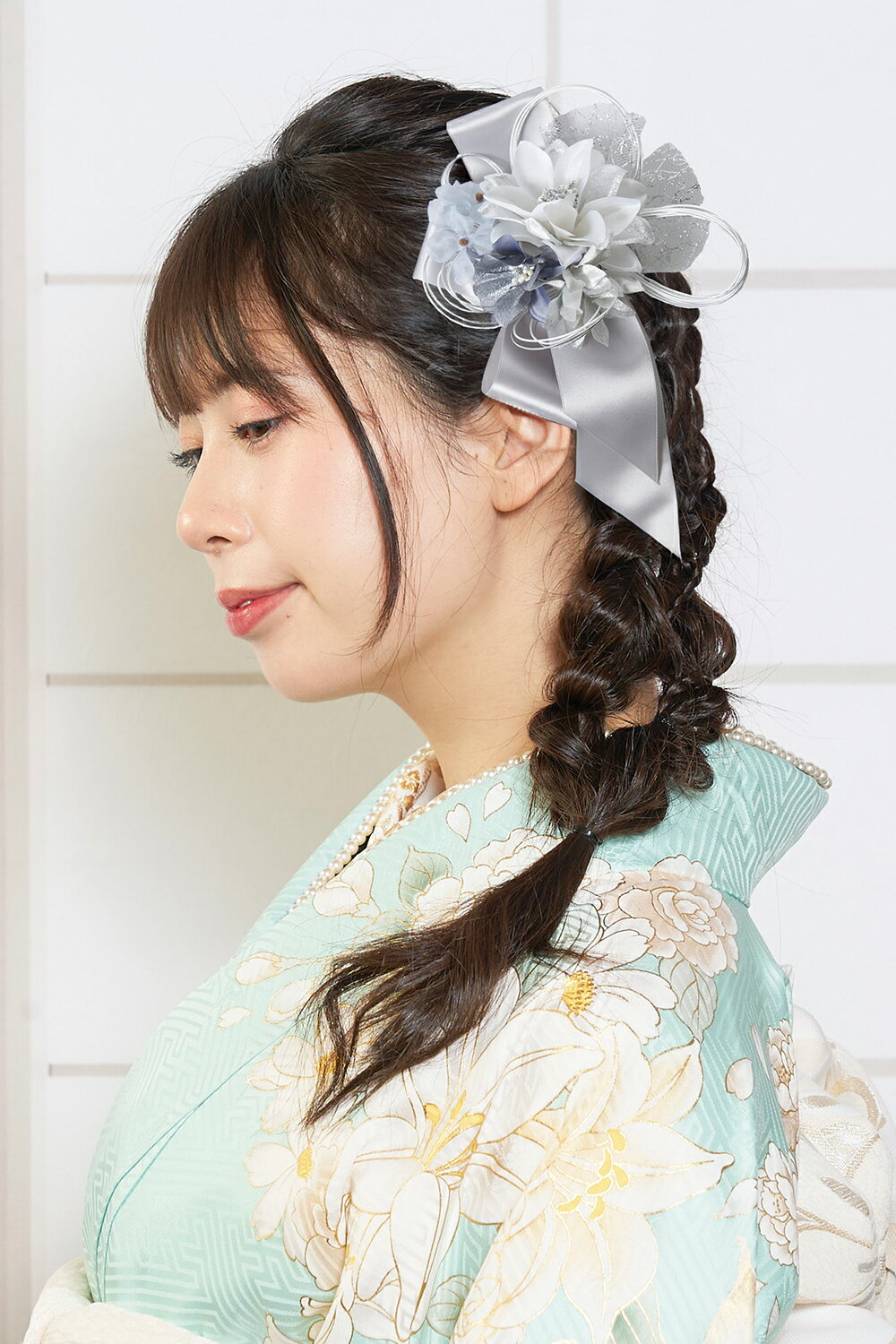 Watmosphere 髪飾り セット 成人式 卒業式 花 振袖 袴 着物 日本製 26w307 【 髪飾り専門店 ブランド オリジナル かみかざり 水引 リボン レディース 女性 専用箱入り 和装 礼装用 結婚式 おしゃれ かわいい ワトモスフィア 】