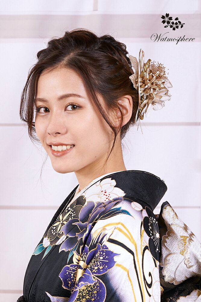 髪飾り 成人式 2点セット 袴 卒業式 コーム 和装 着物 日本製 Watmosphere ワトモスフィア 24w200 【 振袖 かすみ草 水引 花 アメリカンフラワー 女性 礼装用 結婚式 入学式 おしゃれ かわいい あす楽 送料無料】