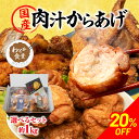 お買い物マラソン20%OFF【肉汁からあげ】国産 唐揚げ 冷凍 レンジ 国産つくば鶏 から揚げ もも肉 むね肉 手羽先 食べ比べセット 送料無料 惣菜 1kg 1000g