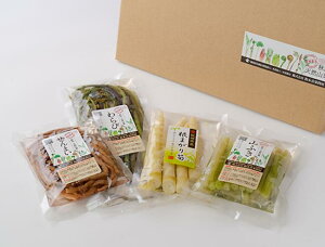 【期間限定価格】秋田　天然　山菜セット　ぜんまい（80g）　わらび（80g）根曲竹（80g）　山ふき「100g）　お中元　父の日　ギフト　秋田　限定