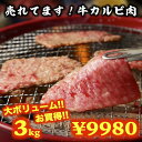 牛肉 牛カルビセット 3kg 焼肉 BBQ 送料無料