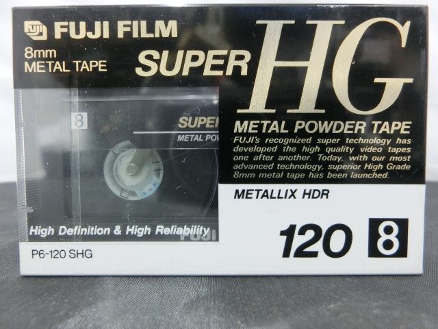 【未使用】 フジフィルム FUJIFILM 【未開封】 8mm メタルテープ P6-120 SHJ SP(標準 2時間/LP(長時間) 4時間