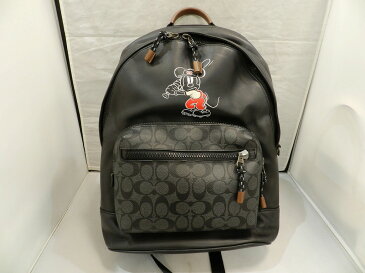 コーチ COACH ディズニー ミッキー リュック バックパック ブラック 3327 【中古】