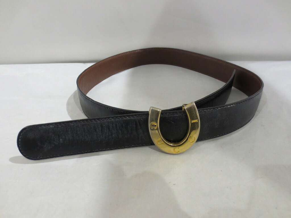 グッチ GUCCI ベルト ブラック 036-194-0968 【中古】