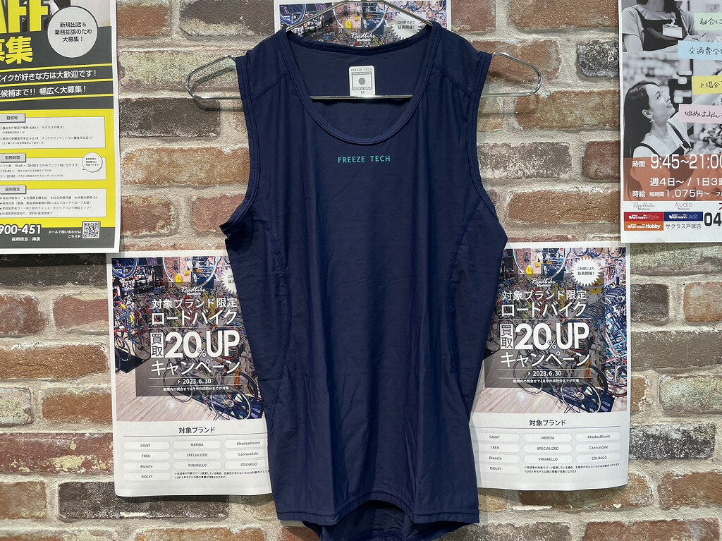 【全品ポイント10倍!要エントリー】【期間限定セール】フリーズテック FREEZE TECH 【未使用】冷却ノースリーブクルーネック Men/NV/S 【中古】