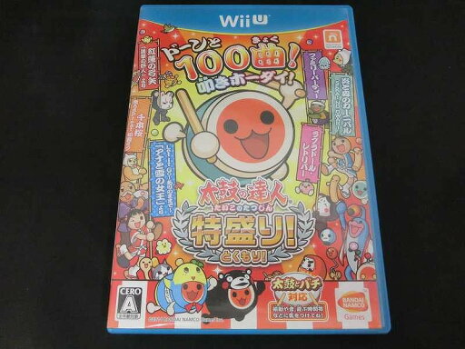 バンダイナムコ BANDAI NAMCO WiiUソフト 太鼓の達人 特盛り! 専用太鼓コントローラ太鼓とバチ同梱版 NBGI-00121 【中古】