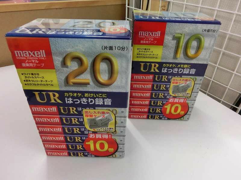 マクセル maxell 【ジャンク品】カセットテープ 20分10巻/10分10巻セット UR-20L/UR-10L 【中古】