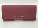 マイケルコース MICHAEL KORS 二つ折り長財布 ピンク 【中古】