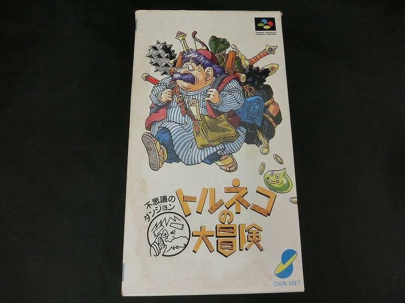 【ご注意】商品は店頭・他ネットショップでも販売しておりますので、ご注文をいただいても売り切れの場合がございます。ご了承ください。ブランド名チュンソフト CHUNSOFT商品名スーパーファミコンソフト トルネコの大冒険 不思議のダンジョン SHVC-TQ商品説明この商品は状態に難があります (傷み・汚れ・シミ・破れ・潰れ・折れ・変色等) また店頭併売商品の為、状態難が増える可能性がございます。 上記の状態を前提にして販売しております 予めご了承ください ※ソフト読込み出来ない等の初期不良の場合のみ10日間保証がつきます ※バッテリーバックアップは保証対象外となりますコンディションレベルB（並品）コンディションの備考【全体】目立つ箇所や場所にキズや擦れ・汚れなどが見当たり、素材自体のコンディション劣化の見られる商品ですが、まだお使い頂ける商品です。※お客様のご都合による返品は受け付けておりません。※目立つキズ、汚れ等は写真等で記載するよう心がけておりますが、中古品の特性上、細かいキズ・汚れ等を全ては表記できません。表記コンディションをご理解のうえ、ご購入くださいませ配送方法宅配便商品番号fud118568554在庫お問合せ先【ワットマンテック藤沢石川店】　0466-53-7634【ご注意】当社オンラインショップ以外で情報、商品写真、画像、文章等を無断で転用しているページは偽サイトであり当店とは一切関係がございませんのでご注意ください。接続先のURLをご確認ください。楽天市場URL：https://www.rakuten.co.jp/楽天市場商品ページ：https://item.rakuten.co.jp/●●●《チュンソフト》CHUNSOFTスーパーファミコンソフト トルネコの大冒険 不思議のダンジョン SHVC-TQ e1115322226
