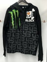 【期間限定セール】ディーシーシューズ DC SHOES 【MONSTER ENERGY】アウター ジップアップパーカー ブラック系 ロゴ 総柄 【中古】