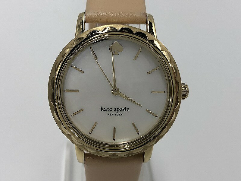 ケイトスペード kate spade 腕時計/クォーツ式 ゴールド・文字盤/ホワイトシェル KSW1520B 【中古】