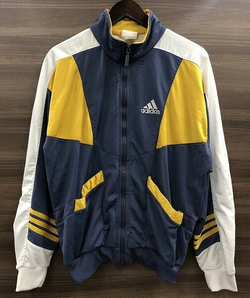 【5/15(水)全品ポイント10倍！！当日要エントリー！！】【期間限定セール】アディダス adidas アウター スポーツウェア ナイロンジャケット 灰色×黄色×白 【中古】