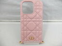 クリスチャン・ディオール Christian Dior Dior Caro iPhone 14Pro チェーン付 ピンク S5178UWHC_M77P 【中古】