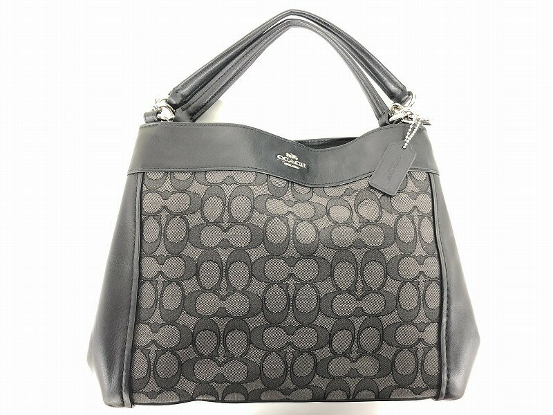 コーチ COACH ハンド・ショルダー 2wayバッグ ブラック・シグネチャー F29543 【中古】