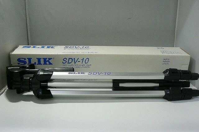 スリック SLIK カメラ 三脚 雲台 付き 3段階 レバー式 SDV-10 【中古】