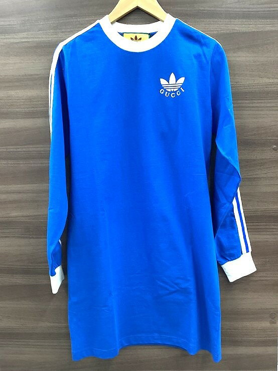 【未使用】 GUCCI×adidas コットンワンピース ブルー 693537